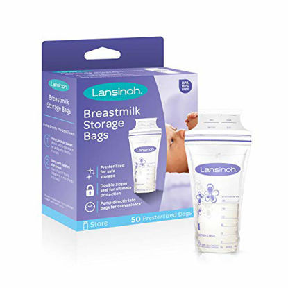 Lansinoh Breastmilk Storage Bags, 100 Count, 6 Ounce, Easy to Use Milk  Storage Bags for Breastfeeding, Presterilized, Hygienically Doubled-Sealed,  for