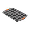 Picture of Rachael Ray Yum-o! Nonstick Bakeware 24-Cup Oven Lovin Mini Muffin Pan, Gray with Orange Handles
