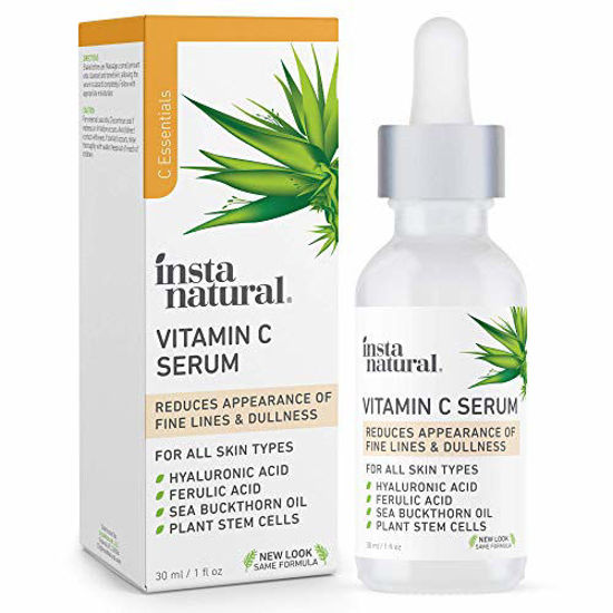 Picture of InstaNatural Vitamin C Serum with Hyaluronic Acid & Vit E - Natural & Organic Anti Wrinkle Reducer Formula for Face - Dark Circle, Fine Line & Sun Damage Corrector - Restore & Boost Collagen - 1 oz