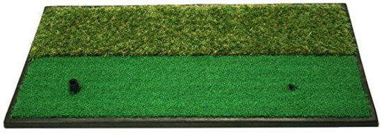 Picture of Dual-Surface Hitting/Practice, Chipping and Driving Golf Grass Mat with Fairway and Rough Surfaces