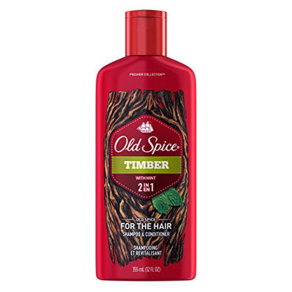 Picture of Old Spice Timber with Mint 2 in 1 Shampoo and Conditioner 12 Fl Oz