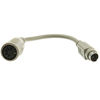 Picture of CableWholesale at to PS/2 Keyboard Adapter, Din5 (at) Female to MiniDin6 (PS/2) Male, 6 inch