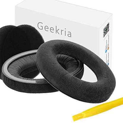 Picture of Geekria Earpad for Sennheiser HD515, HD555, HD595, HD518 Headphones Replacement Ear Pad/Ear Cushion/Ear Cups/Ear Cover/Earpads Repair Parts (Black Velvet)