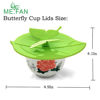 Picture of Silicone Cup Lids - Creative Butterfly Mug Cover From ME.FAN - Anti-dust Airtight Seal Silicone Drink Cup Lids - Hot Cup Lids 6 Set In Bright Colors