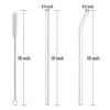 Picture of Hiware Reusable Glass Drinking Straws - 10" x 10 mm - Smoothie Straws for Milkshakes, Frozen Drinks, Smoothies, Bubble Tea - Environmentally Friendly