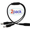 Picture of 2Pack 1 to 2 Way DC Power Splitter Cable Barrel Plug 5.5mm x 2.1mm for CCTV Cameras LED Light Strip and more