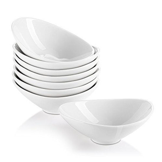 Picture of LIFVER Soy Sauce Dish Ceramic, Dipping Bowls, Serving Bowls for Side Dishes, 3 Oz Gravy Boat, Dip Bowls for Charcuterie or Cheese Board, Dipping Sauce Dish Porcelain, Set of 8, White