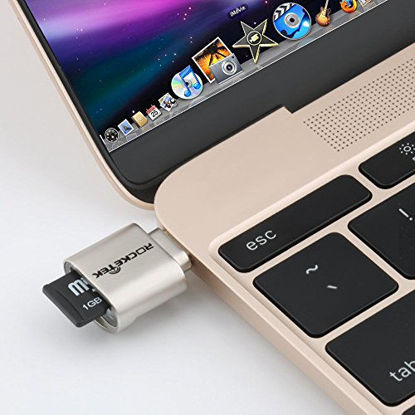 Picture of Rocketek USB C Portable Card Reader for Micro SD Cards, Micro SD to Type C USB Adapter for TF Card/Micro SD/Micro SDXC/Micro SDHC Card, Compatible with MacBook Air, Galaxy S10 & Other Type C Devices
