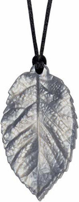 Picture of Munchables Chewable Leaf Pendant - Sensory Chew Necklace for Girls (Silver)