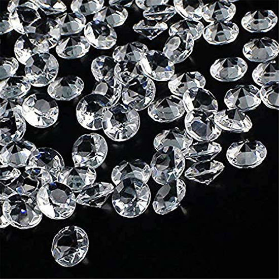 Picture of OUTUXED 1000pcs 0.4inch Clear Wedding Table Scattering Crystals Acrylic Diamonds Wedding Bridal Shower Party Decorations Vase Fillers