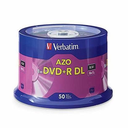 Picture of Verbatim DVD+R DL 8.5GB 8X with Branded Surface - 50pk Spindle