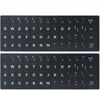 Picture of [2 Pack] Universal English Keyboard Stickers, Replacement English Keyboard Stickers with Black Background and White Lettering, Each Unit: 0.43" x 0.51" -Matte