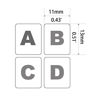 Picture of [2 Pack] Universal English Keyboard Stickers, Replacement English Keyboard Stickers with Black Background and White Lettering, Each Unit: 0.43" x 0.51" -Matte