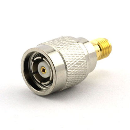 Picture of Maxmoral 2PCS RP TNC Male to SMA Female Connector RF Coax Coaxial Adapter