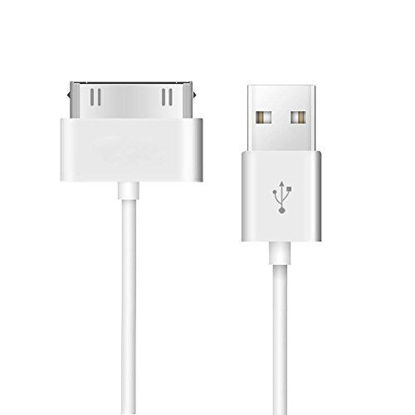 Picture of Charging Cable, 10ft 30 Pin to USB Charger Cable Charge Cord for iPhone 4/4s, iPhone 3G/3GS, iPad 1/2/4, iPod [White]