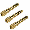 Picture of TriLink Stereo Audio Adapter [Gold-Plated Pure Copper ] 6.35mm (1/4 inch) Male to 3.5mm (1/8 inch) Female Headphone Jack Plug, 3 Pack