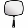 Picture of Mirrorvana Large & Comfy Hand Held Mirror with Handle - Barber Model in Black - 9" x 13"