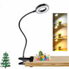 Picture of DLLT Dimmable Clip on Light, 48 LED USB Book Reading Light, Color Changeable Night Light Clip on for Desk, Bed Headboard, Makeup Mirror, Dorm Room, Computer, Piano Lighting, 15 Brightness (Black)