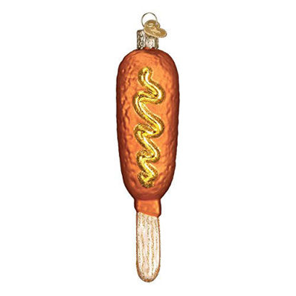 Picture of Old World Christmas Corn Dog Ballpark Foods Glass Blown Ornaments for Christmas Tree