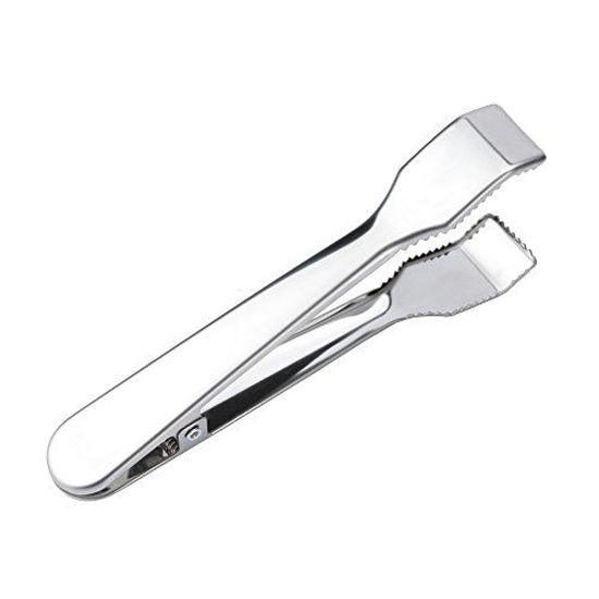 Picture of TRUSBER Ice Tongs for Ice Bucket, Stainless Steel Food Serving Tongs, with Claw Grip Teeth 6.7 Inches Perfect for Block Ice Sugar Cubes Bar Hotel Home & Kitchen (Silver)