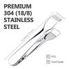 Picture of TRUSBER Ice Tongs for Ice Bucket, Stainless Steel Food Serving Tongs, with Claw Grip Teeth 6.7 Inches Perfect for Block Ice Sugar Cubes Bar Hotel Home & Kitchen (Silver)