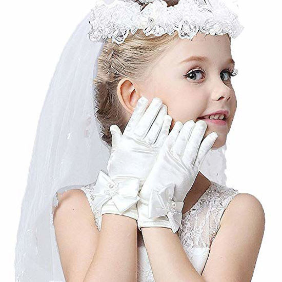 Picture of Girls Veil First Communion, First Holy Communion Veils And Gloves For Girl