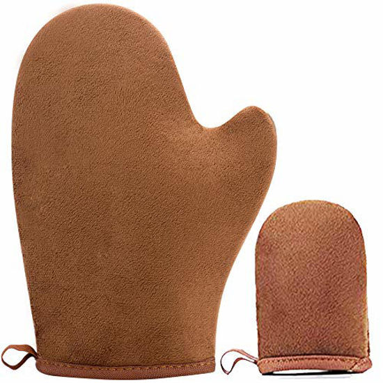 Picture of STEUGO Self Tanning Mitt Applicator Mit Sunless Tanning Mitten Self Tanner Mitt Self Tan Mitt Self Tanner Applicator Mitt Tan Applicator Mitt With Thumb Ultra Soft Tanning Glove Self Tanner Gloves