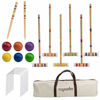 Picture of ROPODA Six-Player Croquet Set with Wooden Mallets, Colored Balls, Sturdy Carrying Bag for Adults &Kids, Perfect for Lawn,Backyard,Park and More.