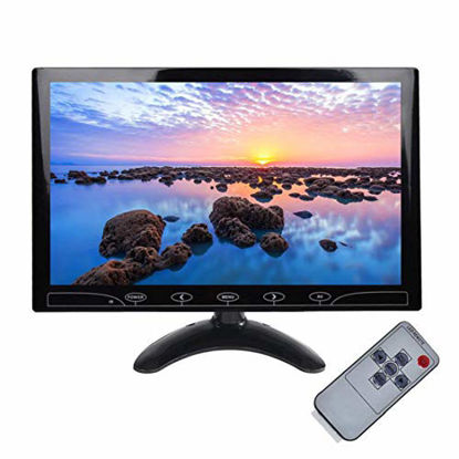 Picture of ESoku 10.1" Inch Small CCTV Monitor - HD 1024x600 Portable Display LCD Color Monitors Screen with HDMI AV VGA Port Remote Control Built-in Speaker for DVR PC CCTV Security Camera