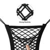 Picture of MagiqueW Car Seat Storage Mesh/Organizer - 3 Lays Back Seat Elastic Cargo String Net Pouch Holder for Bag Luggage Pets Kids Barrier Disturb Stopper