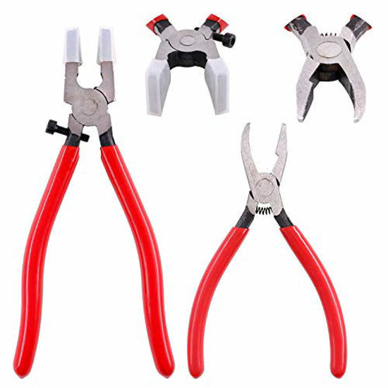 3-pcs Premium Glass Running Breaking Pliers And Pistol Grip Cutter