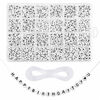 Picture of 1620 Pieces A-Z Letter Beads, 7x4mm Sorted Alphabet Beads and White Acrylic Letter Bead Kit, Vowel Letter Beads for Jewellery Making&Crafts&Name BraceletsMaking&Crafts&Name Bracelets