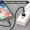 Picture of USB C Female to USB Male Adapter 2 Pack,Type C to A Charger Cable Adapter for iPhone 11 12 Mini Pro Max,Airpods iPad 8th,Samsung Galaxy Note 10 S20 Plus 20 S21 21 FE Ultra,Google Pixel 5 4 4A 3 3A XL