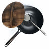 Picture of Carbon Steel Wok for Electric, Induction and Gas Stoves (Lid, Spatula and User Guide Video Included)