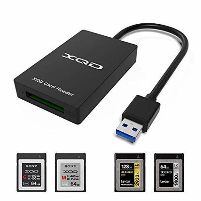Picture of Upgraded VersionCateck XQD Card Reader, 5Gpbs Super Speed USB 3.0 xqd memory card reader, Compatible with Sony G/M Series USB Mark XQD Card, Lexar 2933x/1400x USB Mark XQD Card, Support Windows/Mac