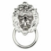 Picture of TOVOT 10 pcs Dresser Drawer Cabinet Door Ring Head Pulls Antique Lion Head Pulls Knob (Silver)