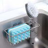 Picture of Adhesive Sponge Holder + Brush Holder, 2-in-1 Sink Caddy, SUS304 Stainless Steel Rust Proof Water Proof, No Drilling