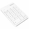 Picture of Macally Wireless Bluetooth Numeric Keypad for Laptop, Apple, Mac, iMac, MacBook Pro/Air, Ipad, Windows PC, Tablet, or Desktop Computer - Rechargeable 18 Key Bluetooth Number Pad - White