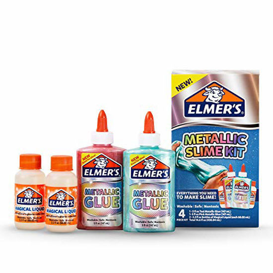 Picture of Elmers Slime Kit | Slime Supplies Include Elmers Metallic Glue, Elmers Magical Liquid Slime Activator, 4 Piece Kit