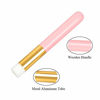 Picture of 12 Pcs Eyelash Cleaning Brush Lash Extension Cleanser Shampoo Soft Makeup Brushes for Blackhead Remover Tool Nose Washing with a Dozen Mascara Brushes Wands,Pink