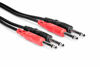 Picture of Hosa CPP-201 Dual 1/4" TS to Dual 1/4" TS Stereo Interconnect Cable, 1 Meter