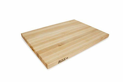 Picture of John Boos Block R02 Maple Wood Edge Grain Reversible Cutting Board, 24 Inches x 18 Inches x 1.5 Inches