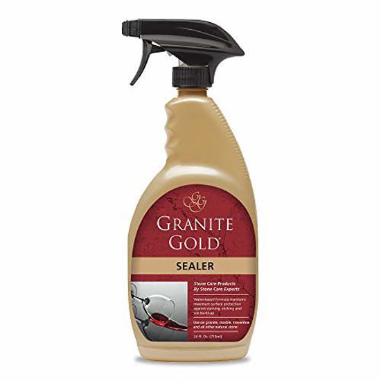 Picture of Granite Gold Sealer Spray Water-Based Sealing to Preserve and Protect Granite, Marble, Travertine, Natural Stone Countertops - Made in the USA, 24 Ounce