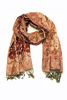 Picture of Sakkas Jacquard Paisley Pashmina Shawl Wrap Stole - Rust/Gold