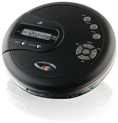 Picture of GPX PC332B Portable CD Player with Anti-Skip Protection, FM Radio and Stereo Earbuds - Black