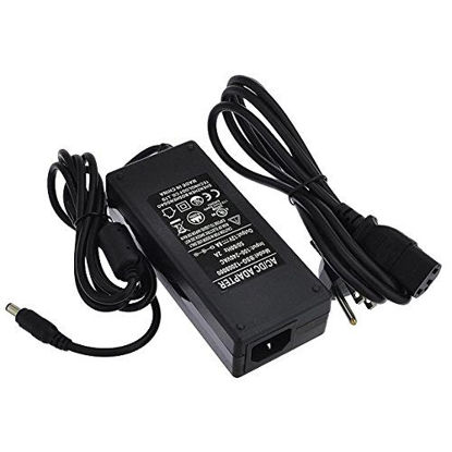 Picture of LEDwholesalers 12V 8A 96W AC/DC Power Adapter with 5.5x2.5mm DC Plug and 2.1mm Adapter, Black, UL-Listed, 3224-12VR2