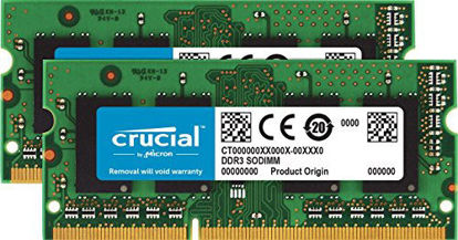 Picture of Crucial 16GB Kit (8GBx2) DDR3/DDR3L 1333 MT/s (PC3-10600) SODIMM 204-Pin Memory For Mac - CT2K8G3S1339M