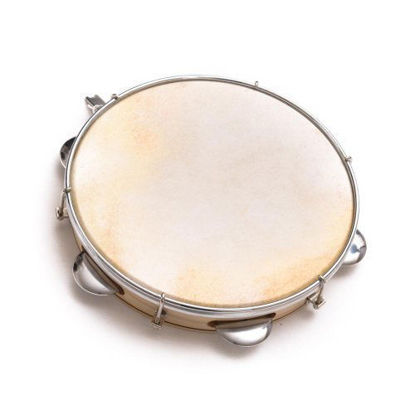 Picture of Capoeira Leather Pandeiro Drum Tambourine Samba Brasil Wood Music Instrument 10"