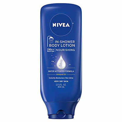Picture of NIVEA Nourishing In-Shower Body Lotion - Non-Sticky For Dry to Very Dry Skin - 13.5 fl. oz. Bottle