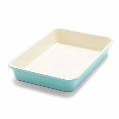 Picture of GreenLife Bakeware Healthy Ceramic Nonstick, Rectangular Cake Pan, 13" x 9", Turquoise